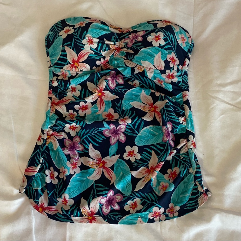 Tropical print Strapless Merona Tankini Swimsuit Top (NO REFUND/EXCHANGE)